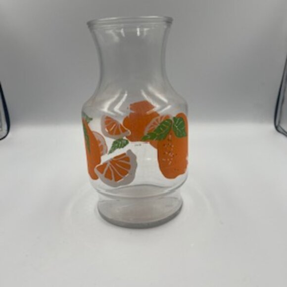 Vintage Anchor Hocking Orange Juice Carafe Pitcher Mid Century 1950s - Picture 7 of 10
